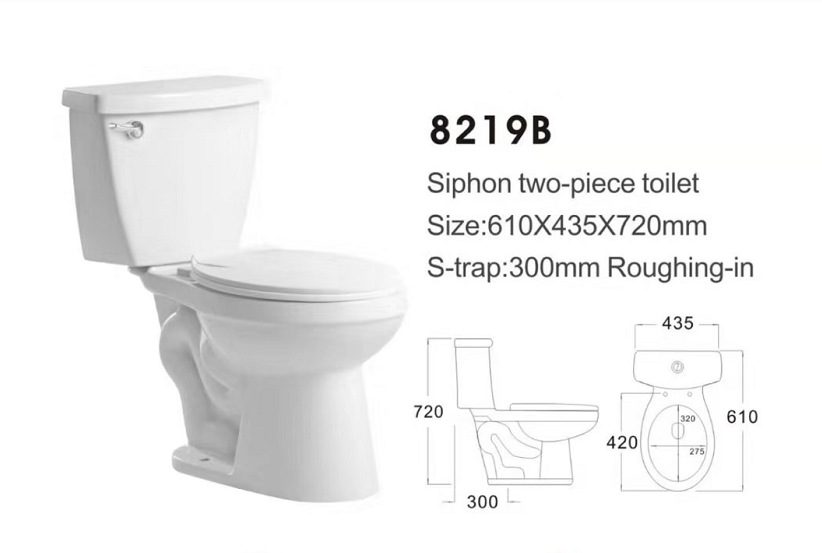 Manufacturer wholesale siphonic split toilet, ceramic seat toilet, simple flush toilet, household flush toilet undefined