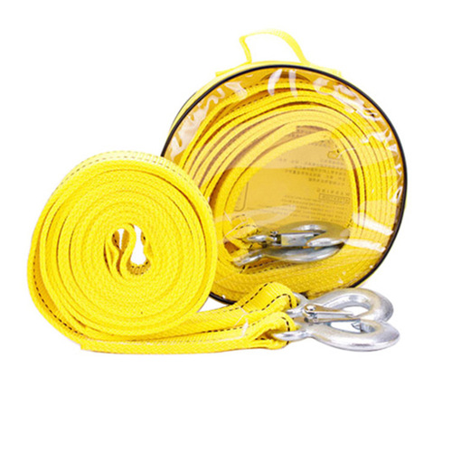 Towing rope double-layer thickened trailer belt 4 meters 5 tons pulling rope hook car traction rope tow rope car supplies