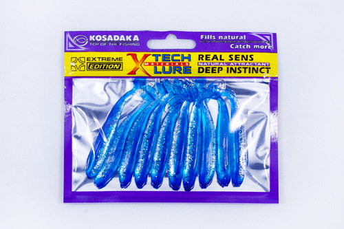 Cross-border two-color soft lure T-tail lure gudgeon treble tail rolling tail life-like fishing bait fishing gear wholesale