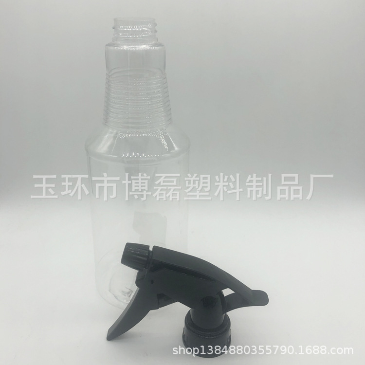 厂家供应PET500ML透明塑料瓶手握式浇水瓶剪刀瓶喷枪喷壶瓶