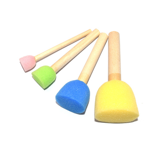 Children's Doodle DIY Painting Sponge Stamp Mushroom Head Kindergarten Stamping Drawing Art Brush Wholesale