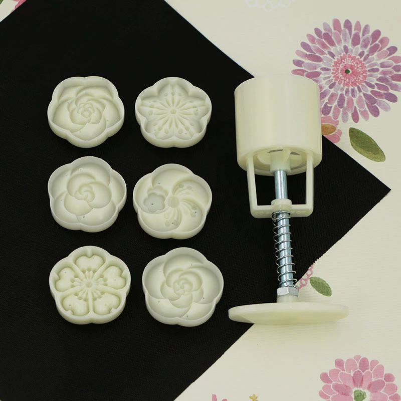 Форма для лунного торта 6 костюмов 50 г Новая трехмерная форма для лунного торта