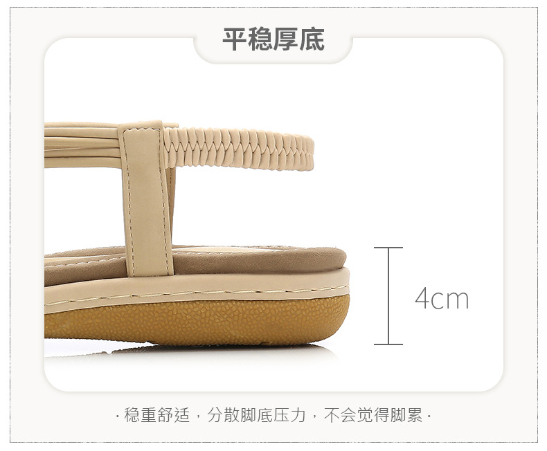Cross-border supply 2025 new style sandal for women, thick-soled cake, large-sized women's sandal, fashionable Roman style, 36-43 undefined