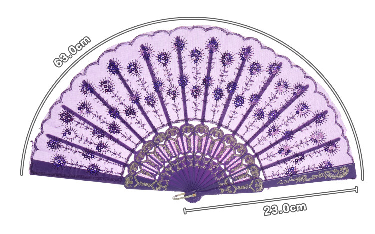 Factory direct supply of ancient-style fans, Chinese-style stage performance folding fans, photography prop fans, home decoration fans detail image 3