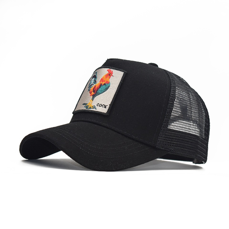 Vyšívaná zvířecí bavlněná síťovaná čepice Dámská baseballová čepice Pánská outdoorová sportovní čepice Kachní čepice_voghion.com