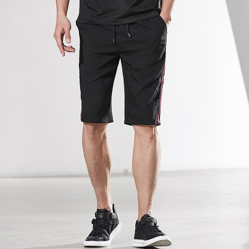 2019 summer new pattern Embroidery Men's trousers Five point pants Youth motion shorts ventilation man wear-resisting man Straight