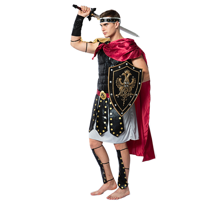 2020 Halloween Ny romersk kriger rollespilskostume sceneoptræden_voghion.com