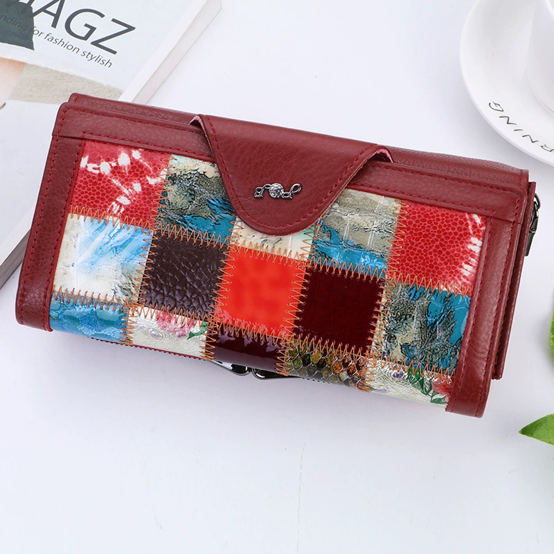 Кожаная маленькая clutch-чемодан, длинный кошелек, мобильный телефон