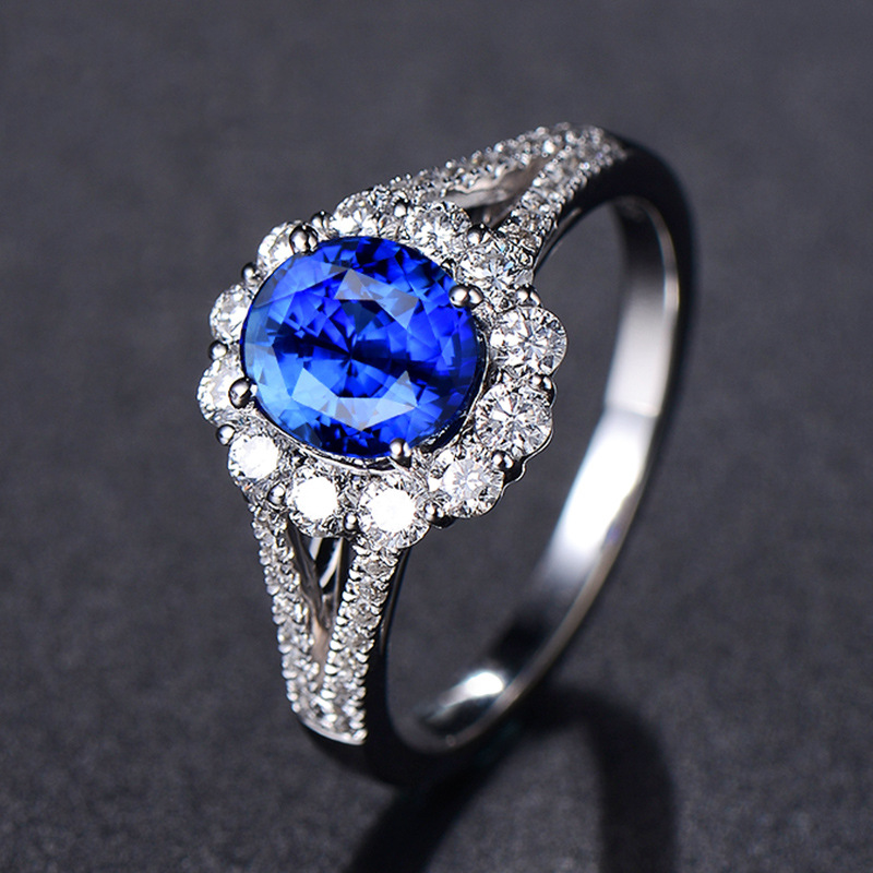 Elegant elite sapphire ring with stone