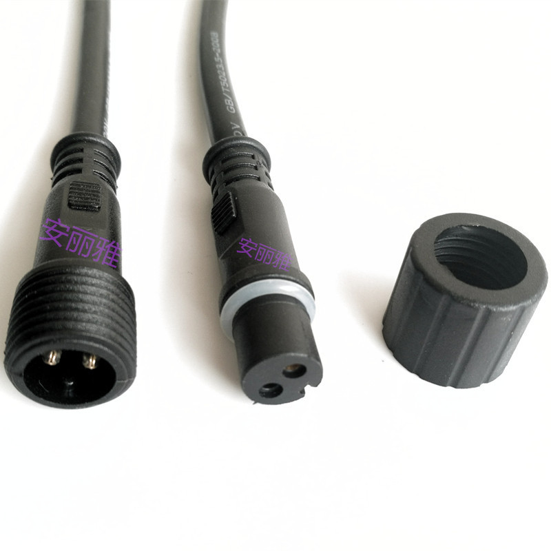 Waterproof Wire Male and Female Plug Has Different Lengths, 2-core 3-core 4-core 5-core Wiring Harness Power Supply Butt-type Mother-in-law Connector