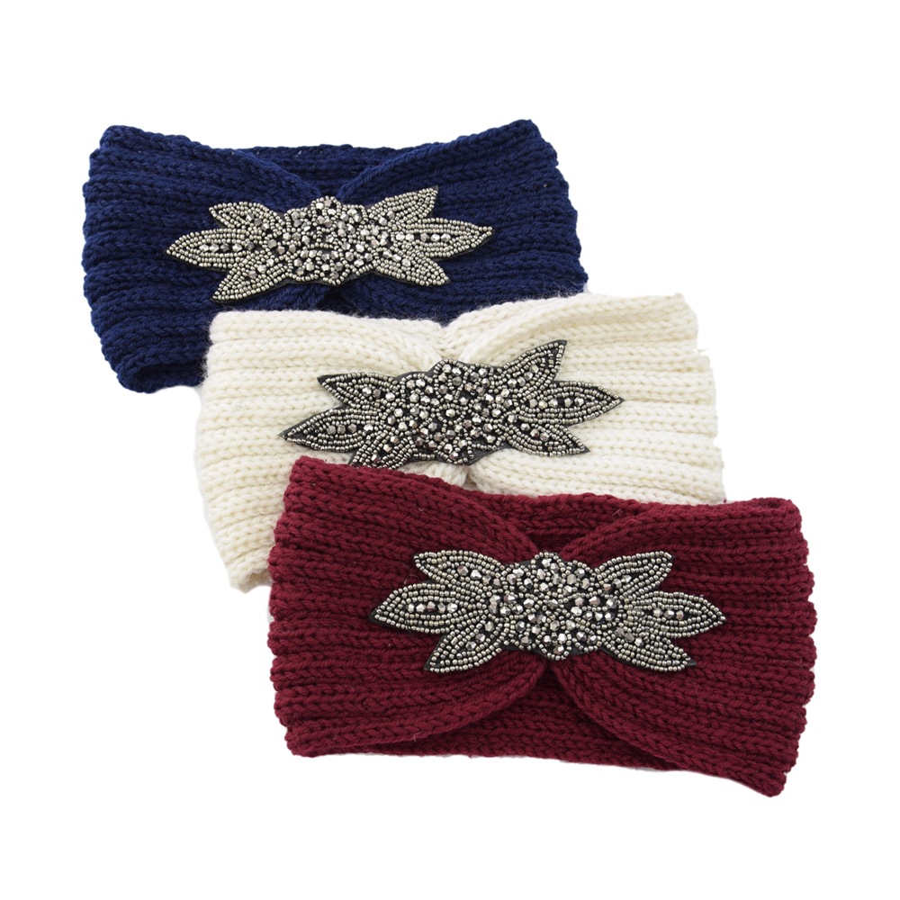 Flower Pattern Women'S Gender Fashion Flower Yarn Inlay Artificial Diamond Hair Band 1 Piece