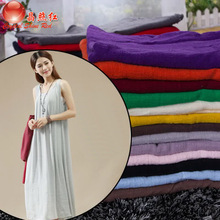 民族风素色双竹节肌理麻绉褶皱棉麻布料 夏季衬衫纯色连衣裙面料