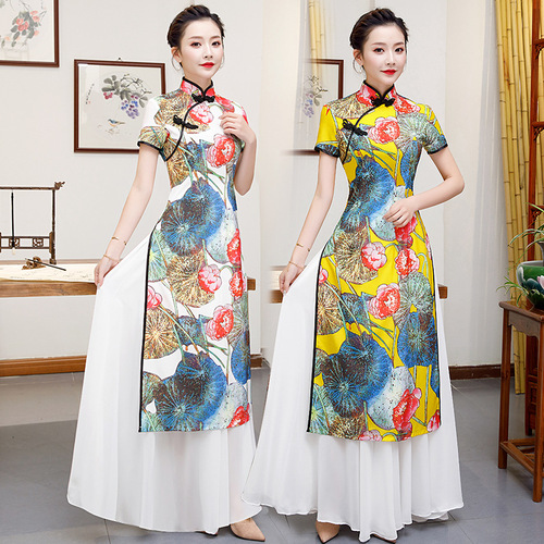 Chinese Dress Qipao cheongsam dress women&apos;s modern performance