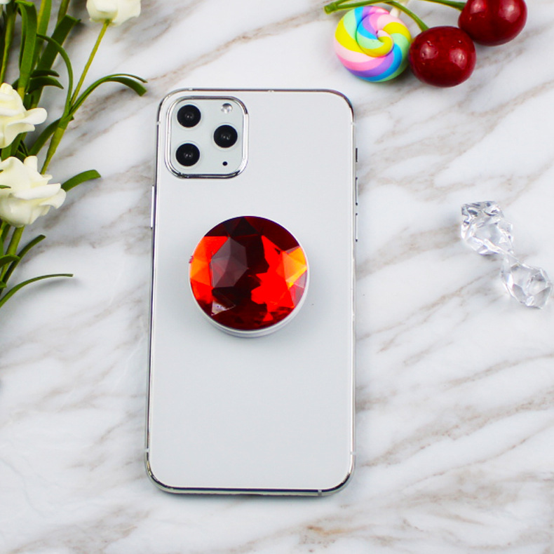 Tiktok mismo estilo diamante grande soporte de anillo plegable superficie de diamante creativo perezoso soporte telescópico lote directo de fábrica