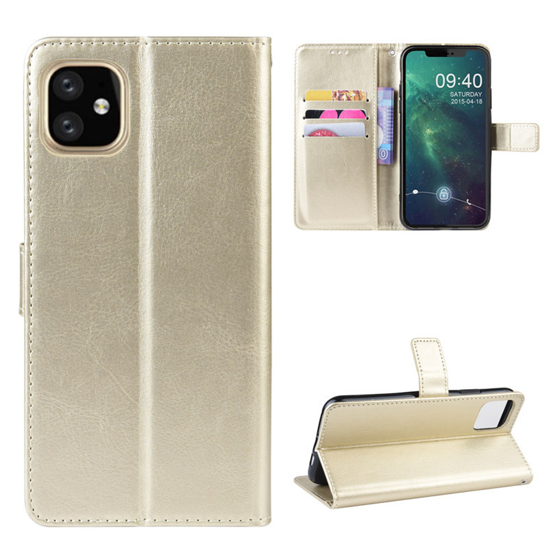 Crazy Horse Leather Flip Case For Iphone Pro Max With Card Slot_voghion.com