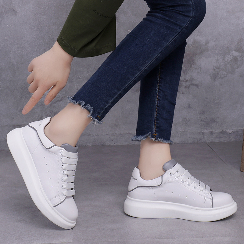 夜光小白鞋女一件代发2019新款反光板鞋运动鞋户外休闲鞋厚底女鞋|ms