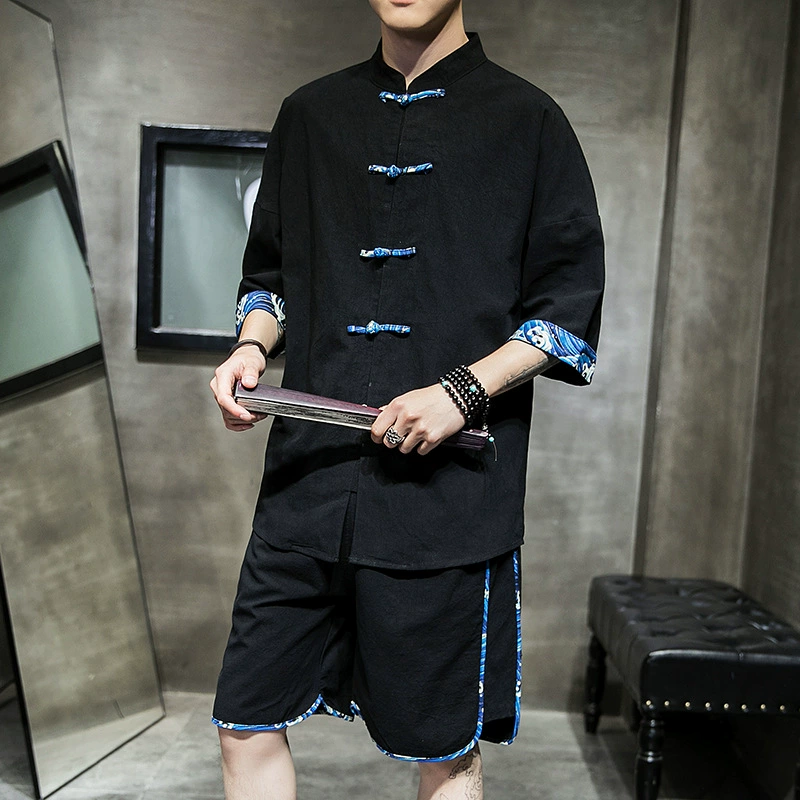 Cotton shirt, set, Chinese style