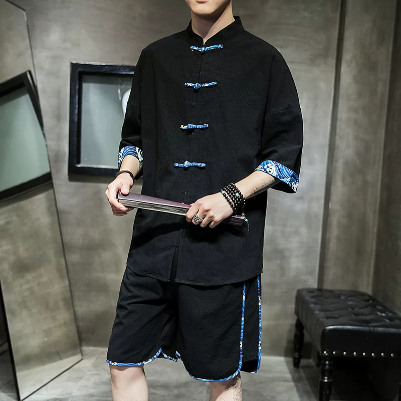 Cotton shirt, set, Chinese style