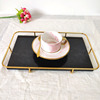 European Simple Marble Malithic Metal Stupid Fruit Disk Table Hotel Home Decoration Swing Crafts Crafts