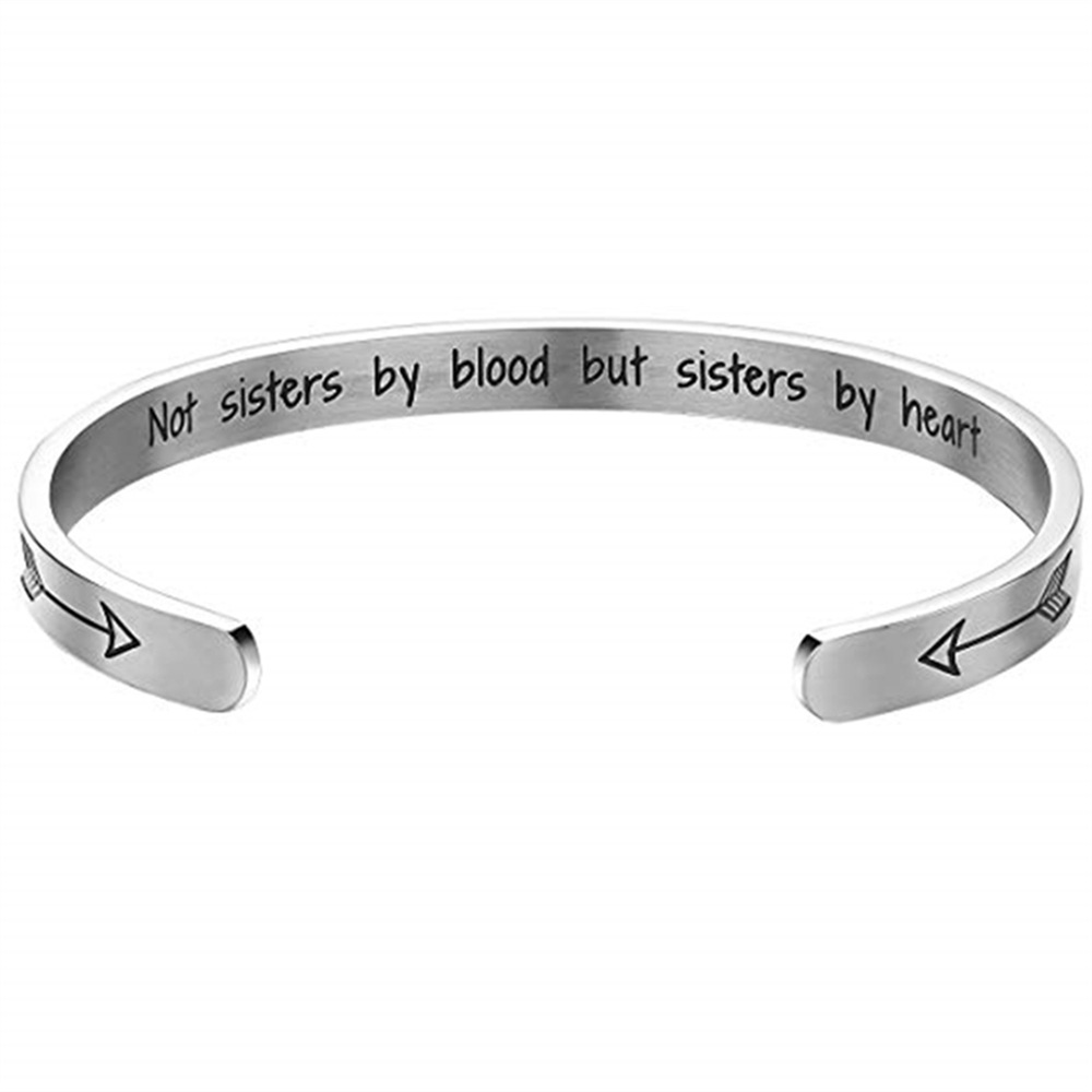 Yunna AliExpress Amazon nueva pulsera de doble flecha Keep fucking going pulsera de acero inoxidable