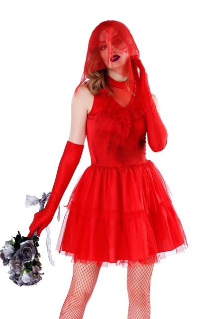 Role playing costumes for adults red ghost bride stage costumes resurrection festival costumes wholesale