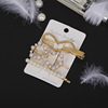 South Korean brand goods, metal hairgrip from pearl, set, hairpins, cute hair accessory, 3 piece set, wholesale