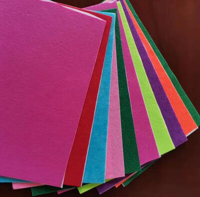 A4背胶毛毡手工DIY美术材料彩色毛毡布幼儿园节日装饰尺寸可定制|ms