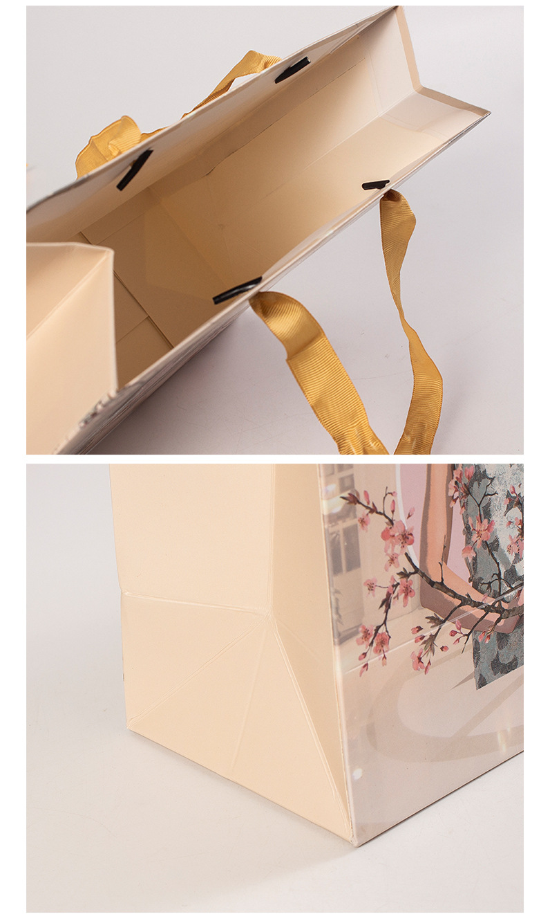 批发定做个性创意彩色印刷加厚白卡纸礼品袋子手提定制可印logo