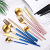 Factory 304 stainless steel chopsticks Portuguese tableware knife fork spoon set Western restaurant bull row knife and spoon