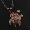 Lucky Turtle necklaces Towing yak bone carving pendant European and American imitation bone turtle crane foreign trade jewelry wholesale