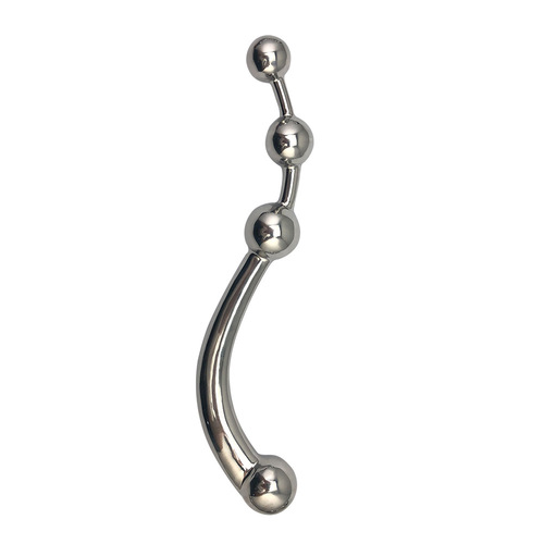 Stainless steel prostate bead massager, masturbation stick, anal plug, adult sex toy, hot-selling foreign trade product
