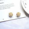 Demi-season cute earrings from pearl, simple and elegant design