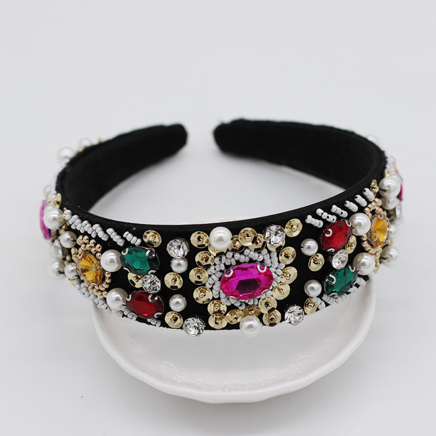 Fashion handstitched rice beads wild luxury headband NHWJ128477picture2