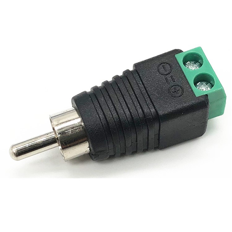 CCTV Connector 螺丝绿色端子RCA公头转接头 音频接头 AV莲花头