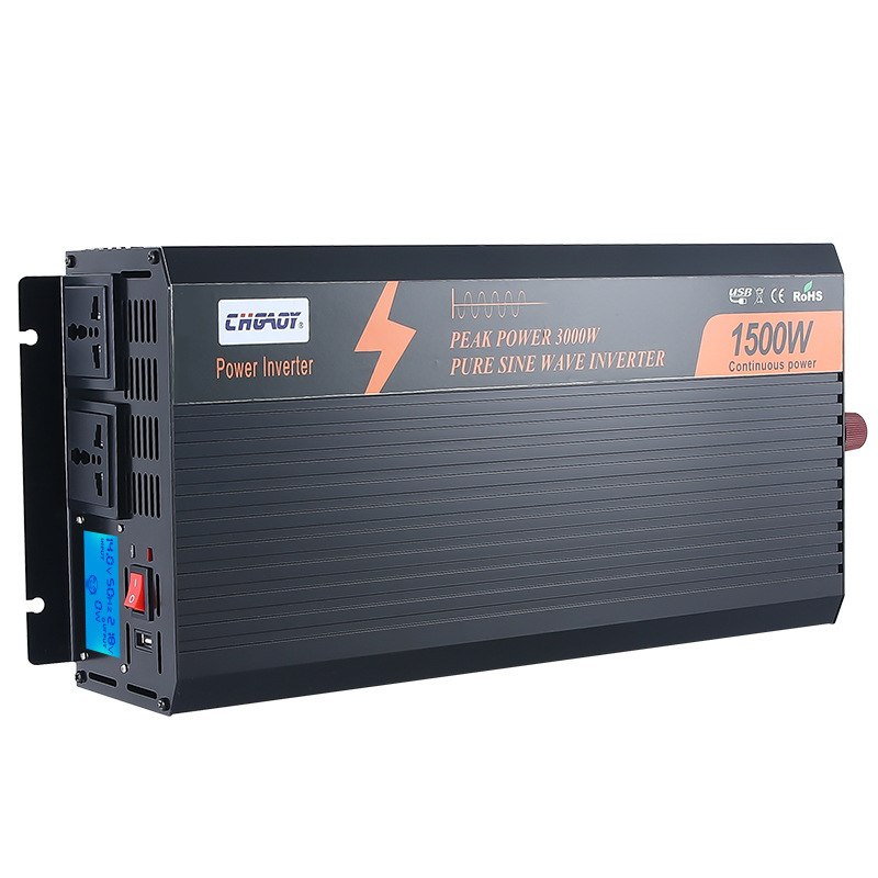 Direct selling high-power pure sine wave 12V/24V/48V to 220V1500W household inverter with air conditioner refrigerator