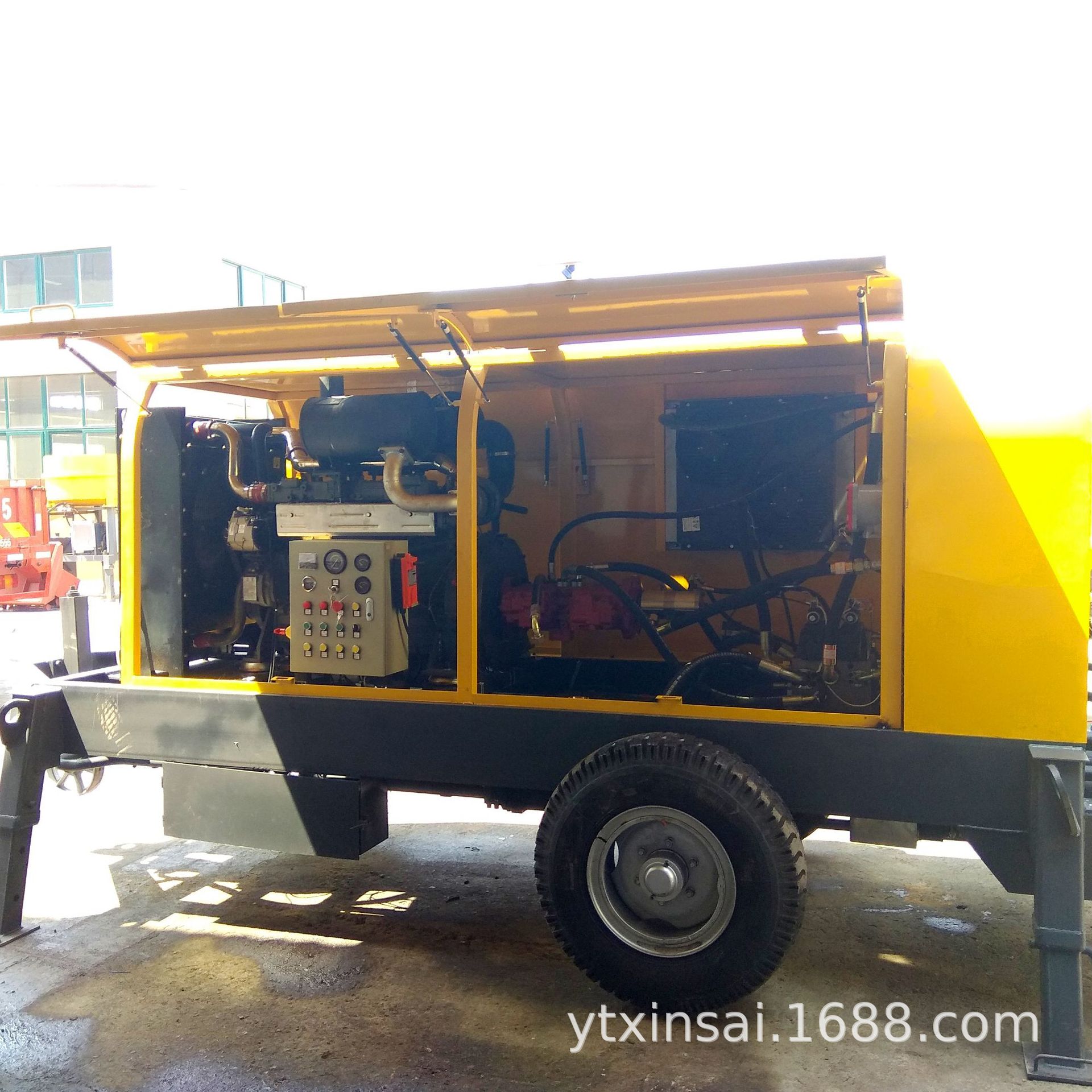 HBTS10018R混凝土泵 100柴油泵 18MPA压力混凝土输送泵