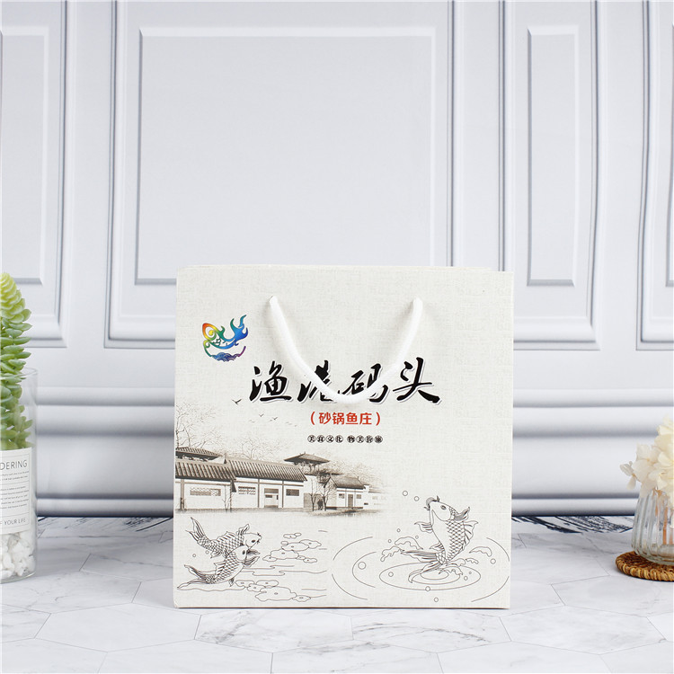 专业定做彩印折叠手提礼品袋定制折叠码头饭店购物包装袋可印logo
