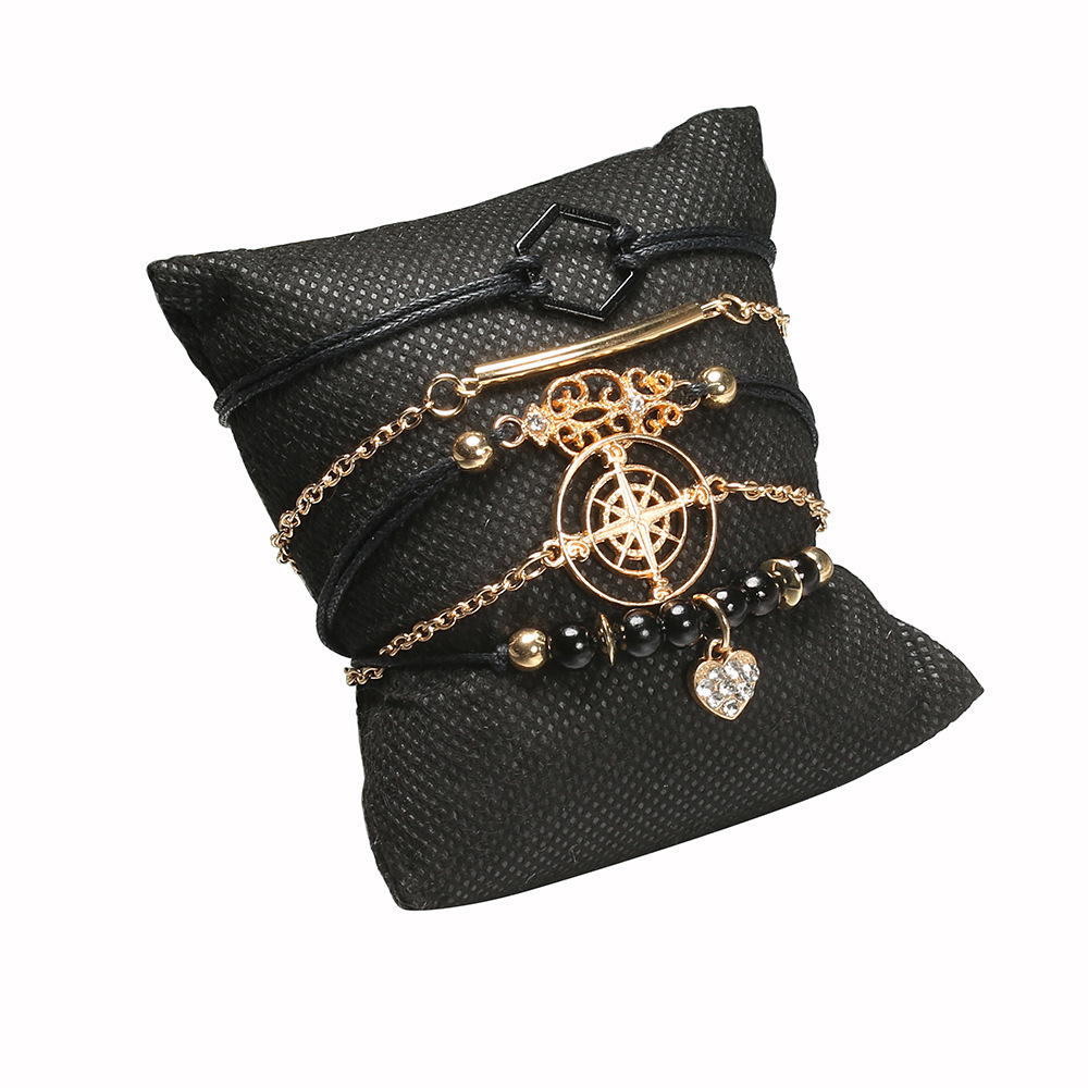 15g Weight Bracelets Classification 1 Set Quantity 1 Set Fashion Heart Shape Alloy Plating Unisex Bracelets