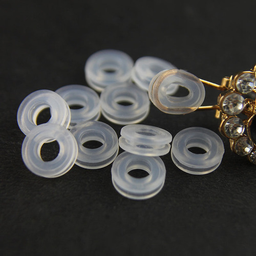 Invisible pierced screw ear clip pads, transparent round spring ear clip pads, ear pad clip accessories