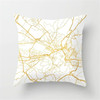 Polyester cushion cushion pattern yellow square geometric pattern cushion cover (excluding pillow core)