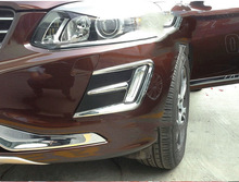 沃尔沃XC60前雾灯框日行灯装饰亮条专用罩框汽车外饰 加装 改装