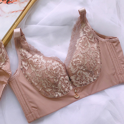 粉漾薄杯大码胸罩美容院专供聚拢文胸收副乳调整型内衣BCDE超薄杯|ms