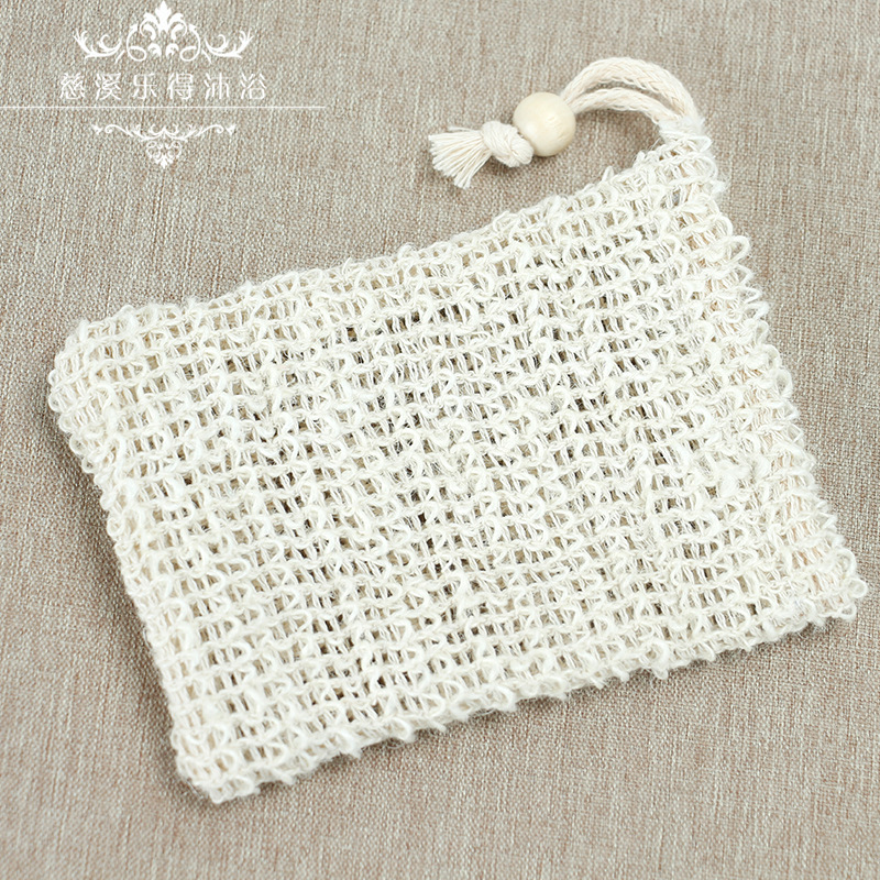 Linen bag exquisite cotton and linen drawstring pocket soap soap bag pocket Bath bubble mesh bag wholesale