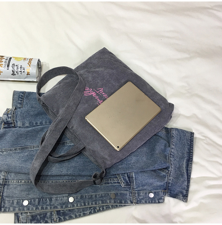 Corduroy Canvas Tote Bag - Image 11