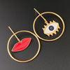 Asymmetrical accessory, fashionable earrings, European style, french style