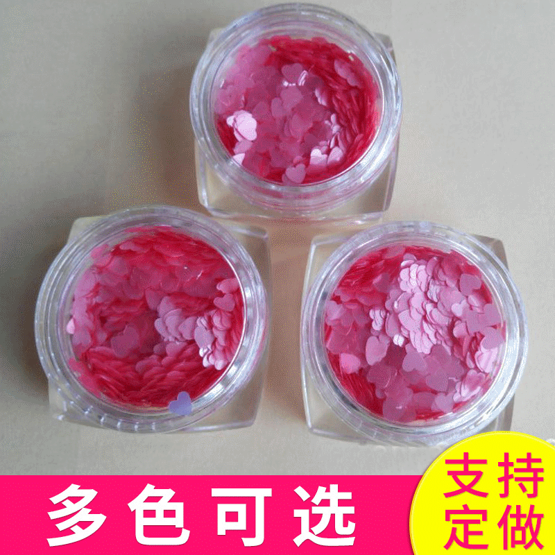 Manufacturer supplies professional matte glitter nail polish, heart-shaped matte nail polish, 3g bottle.