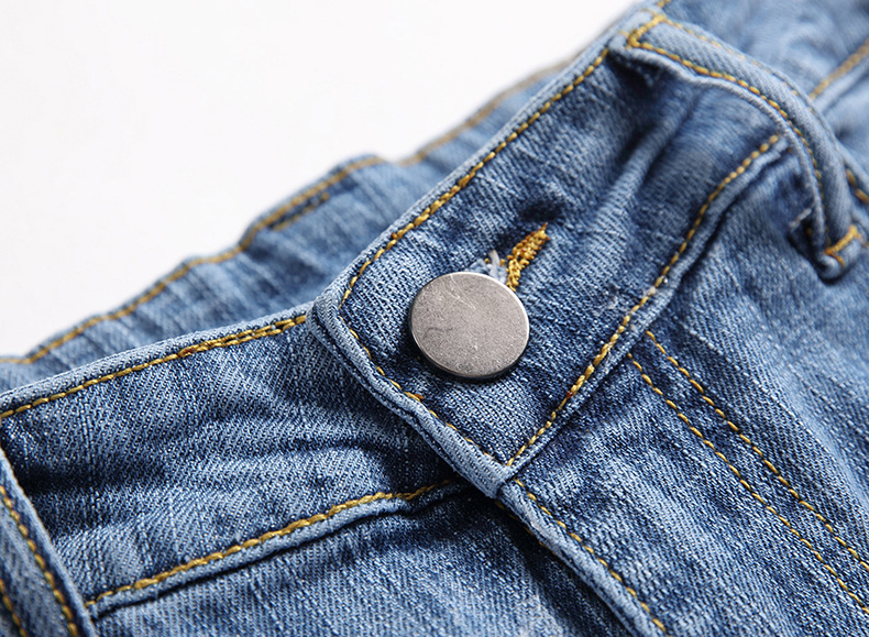 Jeans uomo taglio dritto effetto consumato moda casual_voghion.com