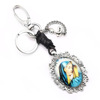 Fashionable glossy keychain, metal pendant, retro accessories, European style, Birthday gift