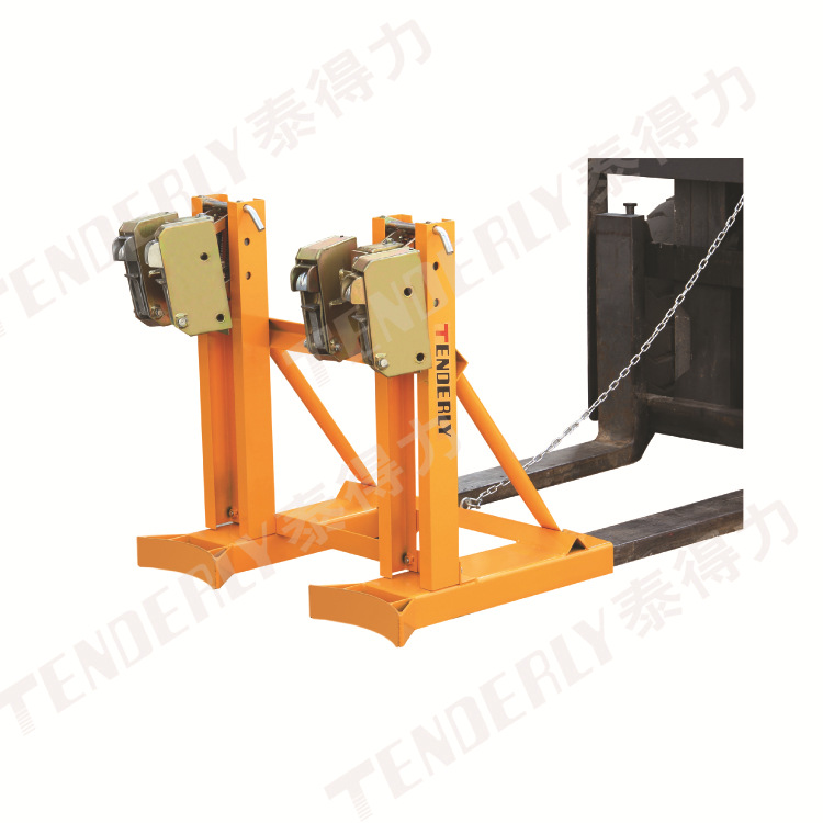 供应泰得力双鹰嘴叼扣式叉车专用油桶搬运夹,经济通用型,DT720B