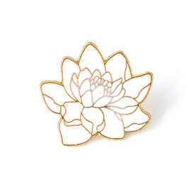 欧美新品复古合金胸针 日本浮世风莲花浪花组合 潮流个性百搭胸针